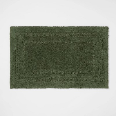 Photo 1 of 20X34  Performance Cotton Reversible Bath Rug Dark Green - Threshold