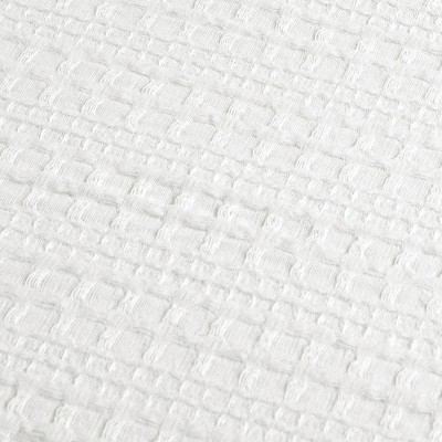 Haniya White Waffle Woven Cotton King Duvet Cover Set