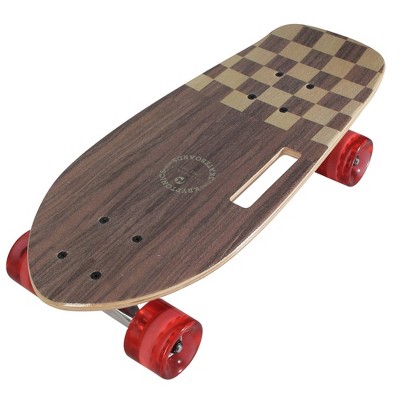 Kryptonics 19" Stubby Cruiser Board - Red/Brown