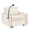NicBex Modern Pull Out Sofa Bed Velvet Convertible Single Sofa with Adjustable Back, USB Port and Swivel Phone Stand for Living Room - 2 of 4
