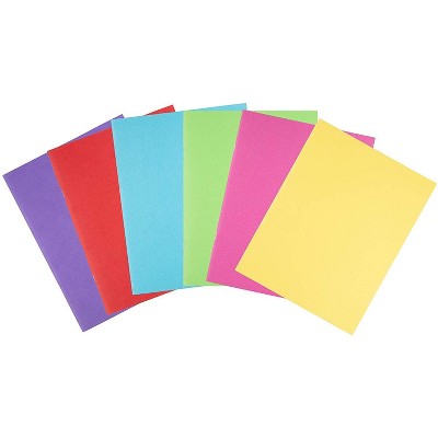 Blank Book - 24-Pack Colorful Notebooks, Unlined Plain Travel Journals for Students Kids Diaries Creative Writing Projects, 6 Assorted Colors, 8.5x11"