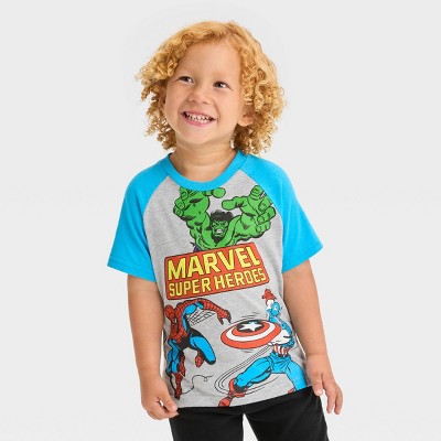 Toddler Boys' Marvel T-shirt - Blue : Target