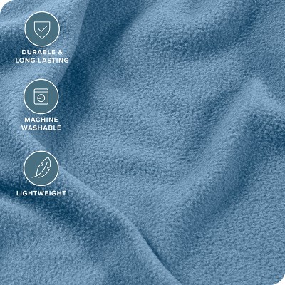 Twin XL Coronet Blue Deep Pocket Polar Fleece Sheet Set