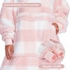 Ultra Long Fleece Blanket Hoodie Sweatshirt for Mens Womens, Full Body Warm Fuzzy Cozy Lounging Pullover, Adult Wearable Blanket, Gift - Catalonia - 3 of 4