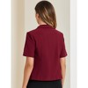 Allegra K Women's Regular Fit Shawl Collar Open Front Short Sleeve Work Office Suit Blazer - 3 of 4