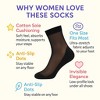 Women’s 6-Pack Non-Slip Sheer Ankle Socks with Cushioned Cotton Sole & Reinforced Toe – Breathable Comfort - 3 of 4