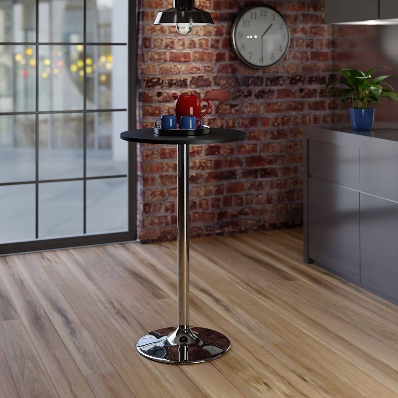 24&#34; Spectrum Round Bar Height Table with Metal Legs Black - Winsome, 6 of 8