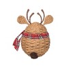 C&F Home Reindeer Christmas Handwoven Candy Container Basket w/ Lid - 2 of 4