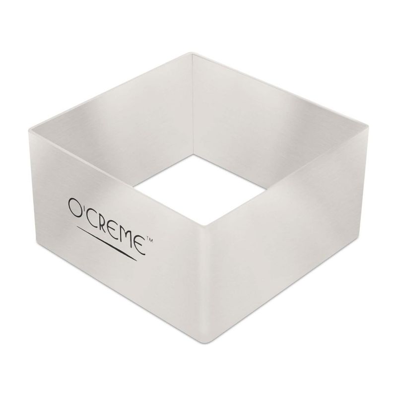 O'Creme Cake Ring, Stainless Steel, Square, 4-3/4" Dia x 1-3/4" High, 3 of 4