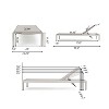 GDFStudio Wanderlust Outdoor Mesh and Aluminum Armless Adjustable Chaise Lounge - 3 of 4