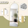 66"x25"  Full Length Mirror, Wall Mirrors Hanging or Leaning Arched-Top Full Body Mirror with Stand for Bedroom, Dressing Room, Gold - 2 of 4