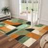 Area Rug Modern Geometric Abstract Rug Bedroom Ultra-Thin Soft Low Pile Large Carpet Living Room Non Slip Dining Room - 4 of 4