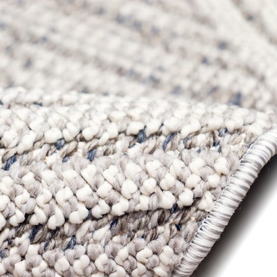 Modern Diamond Silver Handmade Flat Woven Rectangular Rug