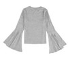 bar III Womens Bell-Sleeve Melange Pullover Blouse - 2 of 2
