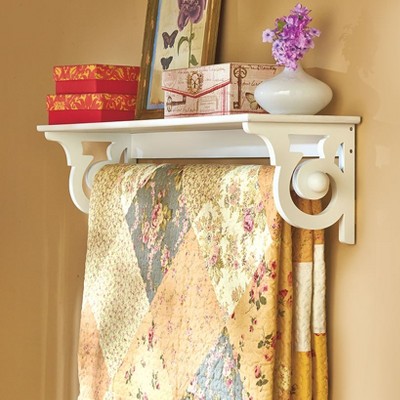 The Lakeside Collection Deluxe Quilt Rack with Shelf