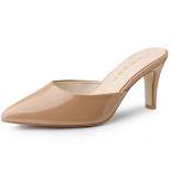 Allegra K Women's Pointed Toe Stiletto Slide Mules Heels