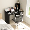 Tangkula 48" Modern Computer Desk Home Office Workstation w/ Hutch & Storage Shelves - 3 of 4
