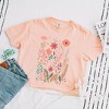 Simply Sage Market Women's Pastel Wildflowers Short Sleeve Relaxed Fit Cropped Tee - 2 of 4