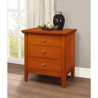 NicBex Two-Drawer Nightstand Bedside Table with Solid Legs End Table with Metal Handles for Living Room, Bedroom