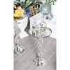 Coastal Aluminum Pedestal Accent Table Silver - Olivia & May - 2 of 4