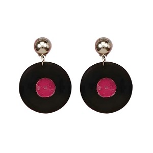Forum Novelties 50's Record Costume Earrings - 1 of 3