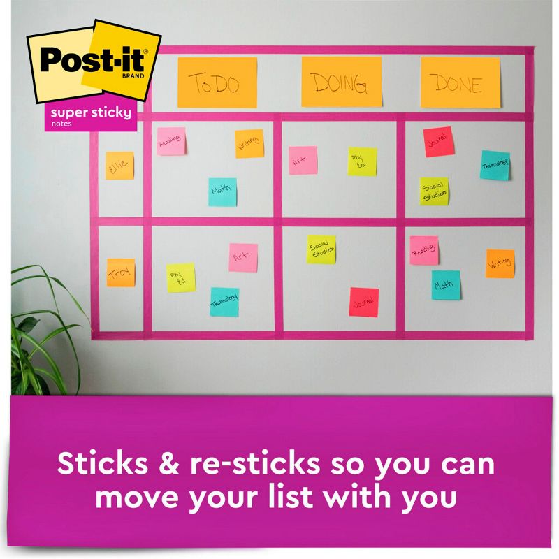 Post-it Super Sticky Large Lined Notes, 8 x 6 Inches, Energy Boost, Pack of 4, 4 of 6