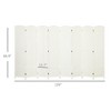 Aghana Digitals 8-Panel White Folding Privacy Screen with Pine Wood Frame & Polypropylene Weave, - 3 of 4