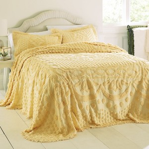 BrylaneHome 100% Cotton Georgia Chenille Bedspread - 1 of 4