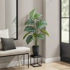 GlasFlength Artificial Plants Artificial Rubber Tree Artificial Calathea Tree Faux Plants for Indoor Home Decor, Green, 20"*20"*23.5" - 2 of 4