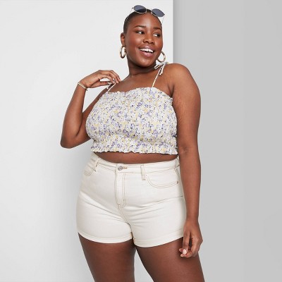 smocked tube top plus size