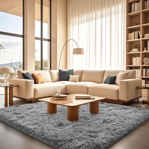 Area Rugs for Living Room Bedroom, Non-Slip Fluffy Soft Shag Carpet for Kids Home Dorm Decor - 1 of 4