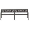 vidaXL Garden Bench Black Steel, plastic 93.3 in Durable Garden Bench - 3 of 4