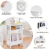 Yaheetech 3 Tier Narrow Side Table with Storage Shelf, White - image 4 of 4