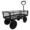 Anybear Heavy Duty Metal Garden Cart Steel Mesh Black 300lbs Garden Cart - 3 of 4