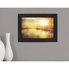 HomeRoots Yellow Sunset Boats In Marina Black Framed Print Wall Art - 2 of 4