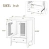 SEVOBAL Bathroom Vanities 24 Inch Bathroom Vanity with Ceramic Basin and Storage Cabinet for Bathroom, Brown, 24"*18"*33.98" - 2 of 4