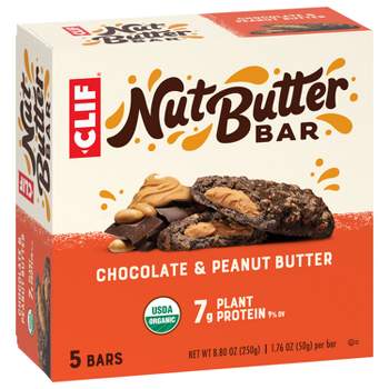 CLIF Nut Butter Bar - Chocolate Peanut Butter Energy Bars - 8.8oz/ 5ct