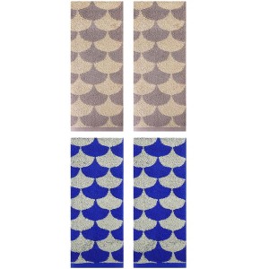 REGALWOVEN Geometric Absorbent Soft Cotton Decorative Hand Towel for Bathroom 4 Pack - 1 of 4