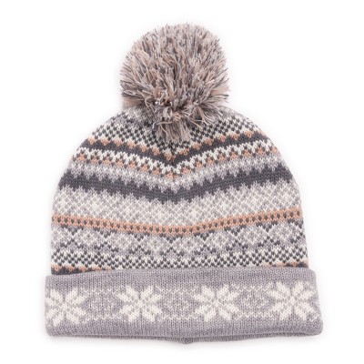MUK LUKS Women's Patterned Turnback Cuff Slouchie Beanie