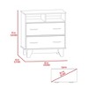 Jump Into Fun Modern Style Two Drawer Dresser With Two Open Shelves, Superior Top, Four Legs Elegant Appearance Easy To Move And Install,For Bedroom - 4 of 4