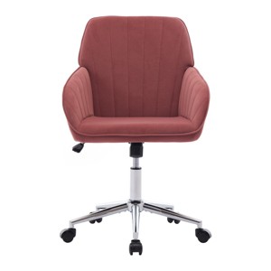GlasFlength Task and Office Chairs Adjustable Office Chair Ergonomic Swivel Chair Computer Chair for Long Sitting, Red, 24.6"*22.84"*38" - 1 of 4