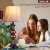 KTMBDW Traditional Touch Lamps for Night Stands Set of 2 - Bedside Lamps with USB, 3 Way Dimmable for Bedroom Living Room End Tables Office, Retro - 4 of 4