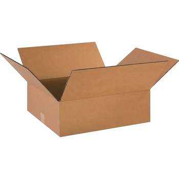 The Packaging Wholesalers Flat Corrugated Boxes 18" x 16" x 6" Kraft 25/Bundle BS181606