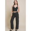 Slickblue Women's Full-Length Cargo Pants with Pockets - Tencel Fabric - Black or Light Olive - Size S-L - 3 of 4