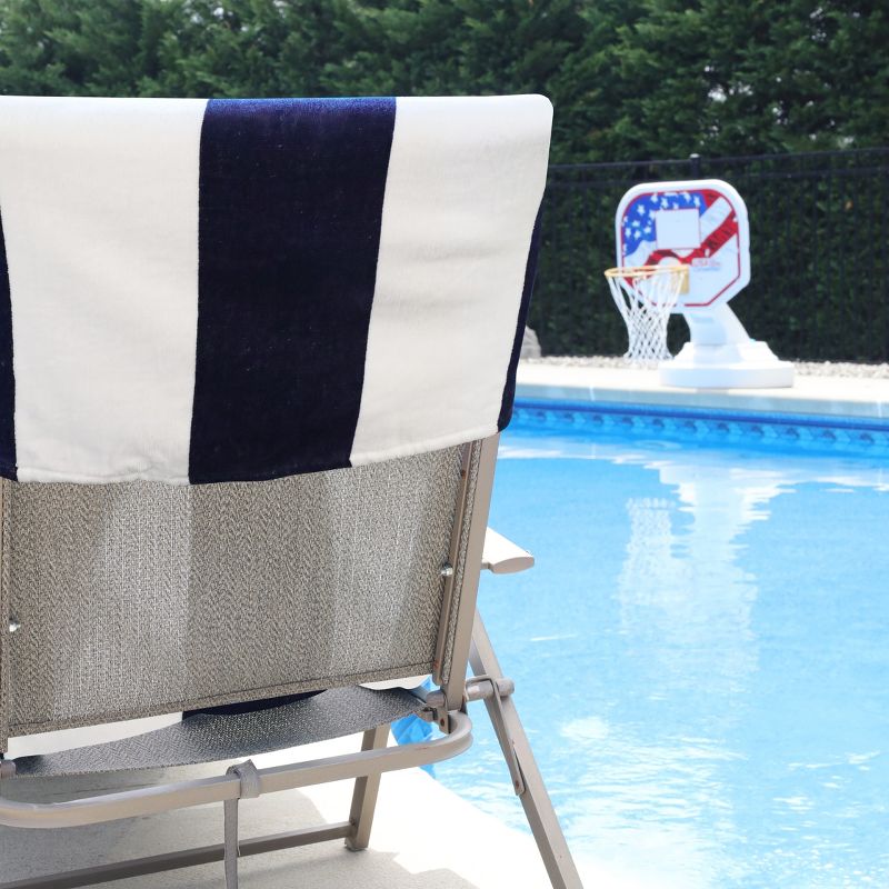 Cabana Stripe Cotton Standard Size Beach Towel or Chaise Lounge Chair Cover by Blue Nile Mills, 3 of 10