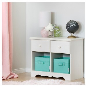 Summer Breeze 2-Drawer Double Nightstand - White Wash - South Shore, Off White