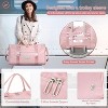 Luupatchy Women's Gym Tote Duffle Bag With Wet Pocket & Shoe Compartment, Airplane-Friendly Carry-On for Travel/Dance/Ballet/Overnight - 4 of 4