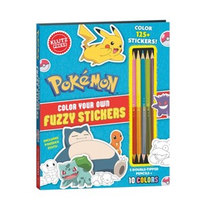 Pokémon Color Your Own Fuzzy Stickers - (Hardcover) - 1 of 1