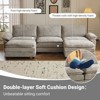 Karl Home |120 in. W Pillow Top Arm Double-layer Cushion Chenille Sofa in Blue With Ottoman - 4 of 4
