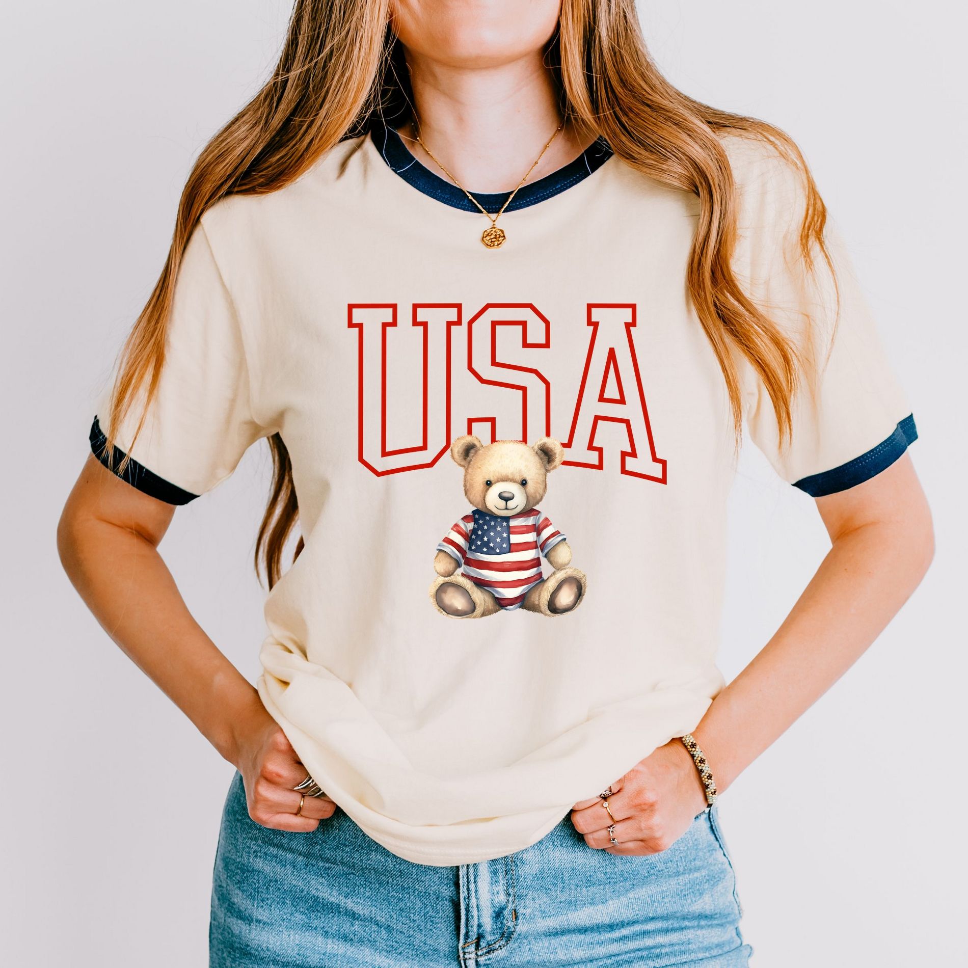 Simply Sage Market USA Bear Ringer Tee